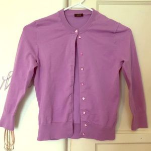 J crew lavender Jackie cardigan